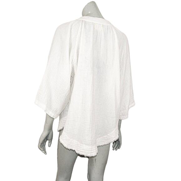 9SEED Double Gauze MARRAKESH Dashiki top White cotton size S - Picture 5 of 8